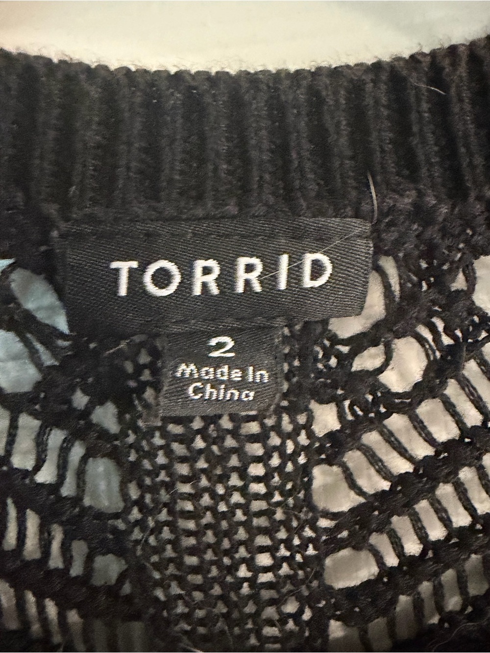 Torrid Black Cropped Open-Front Knit Shrug - Picture 3 of 4